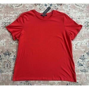 Jones New York Signature Crewneck Tee Cherry Red Size 2X